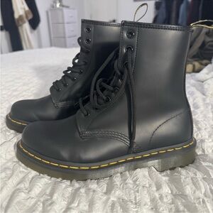 Dr. Martens Black Leather Combat Boots